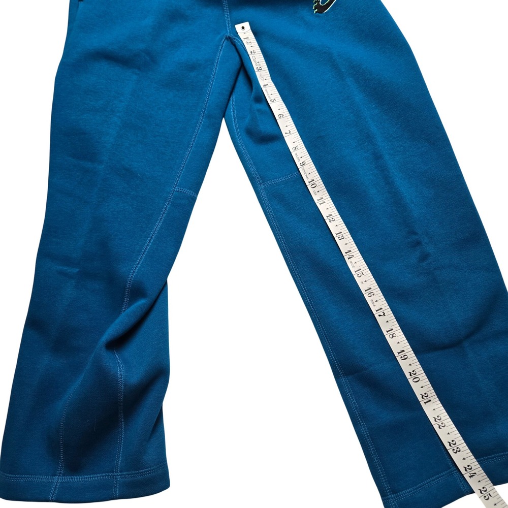 Nike Kids Medium Loose Fit Basketball Snap Button Sweatpants Marina Blue Elastic - Picture 14 of 15